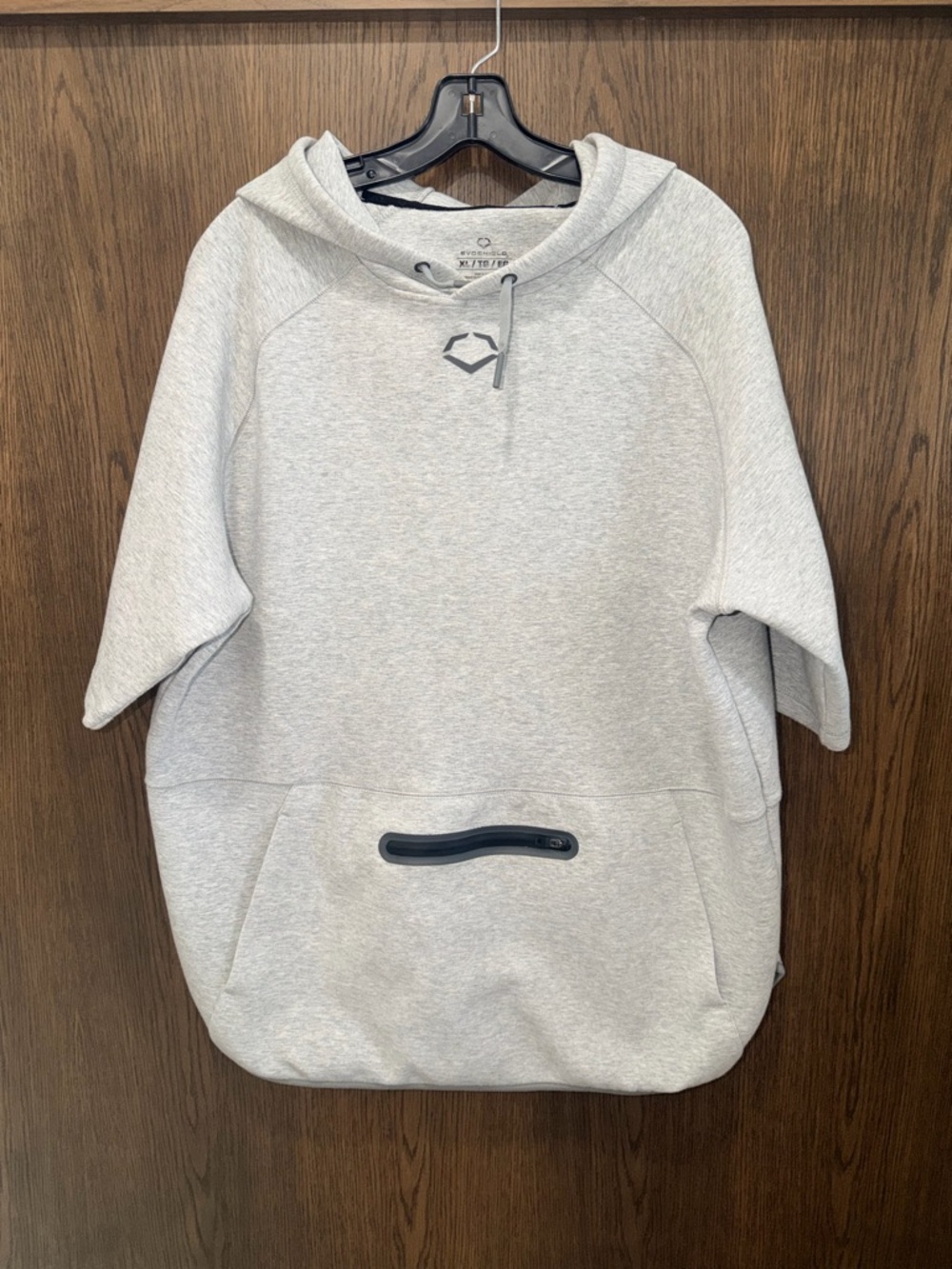 EVOSHIELD MEN'S PRO TEAM SHORT SLEEVE HOODIE GREY XL